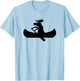 Lake Shirt | Moose in a Canoe Camping Shirt T-Shirt - T-Shirt | Light Blue