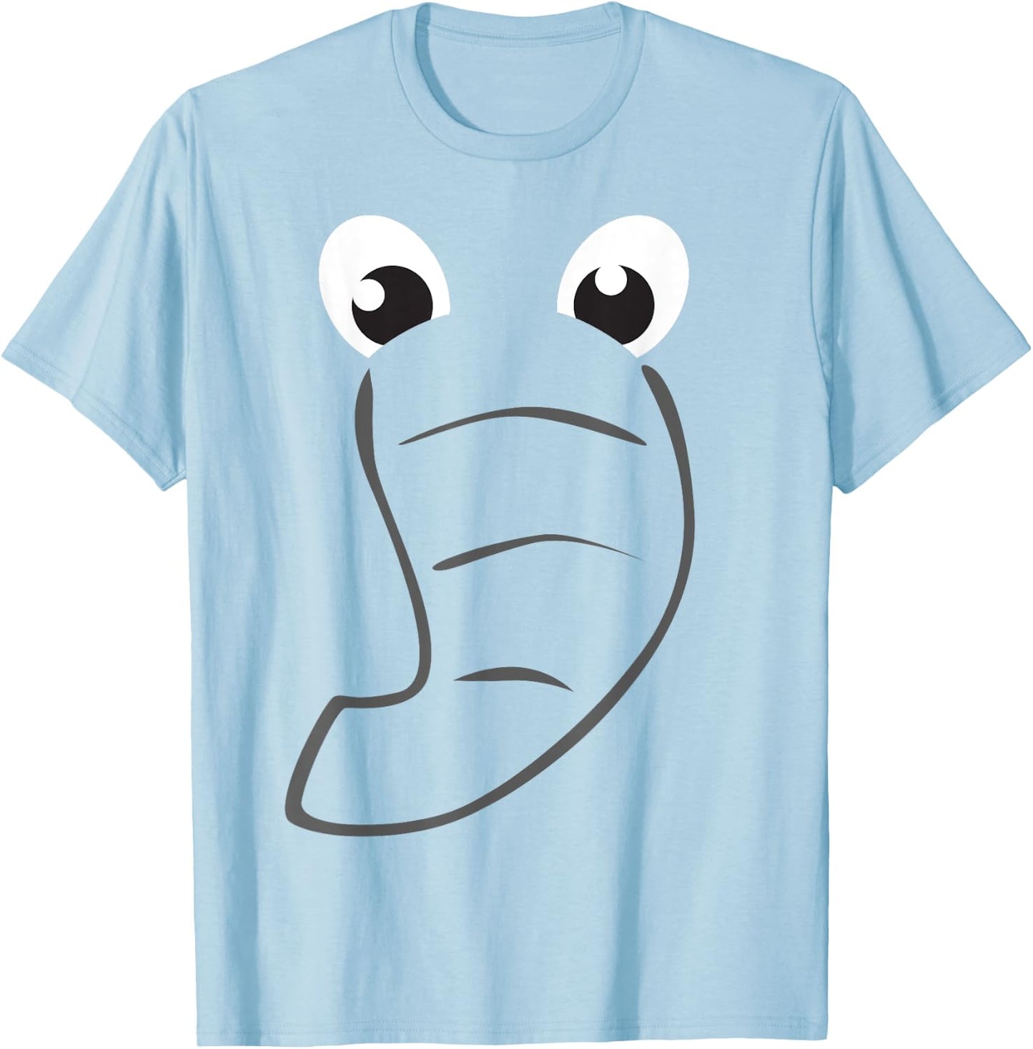 Elephant Face Cute Kids Halloween Costume Animal Gift T-Shirt - T-Shirt | Light Blue