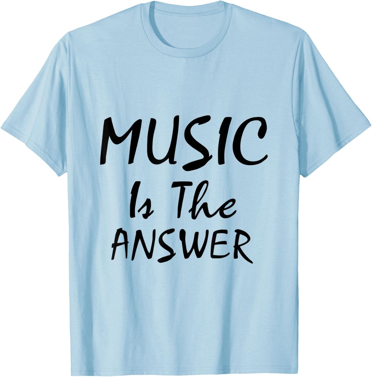Vintage Music - Music Is The Answer T-Shirt - T-Shirt | Light Blue