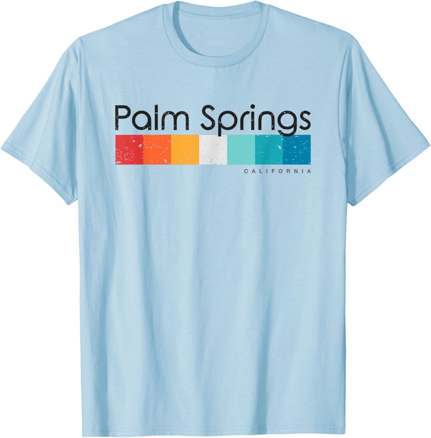 Vintage Palm Springs California CA Retro Design T-Shirt - T-Shirt | Light Blue