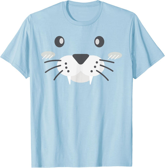 Cute Seal, Sea Lion Animal Costume - Funny Halloween T-Shirt - T-Shirt | Light Blue