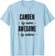 Camden by Name - Awesome by Nature | Gift Adults Boys Youth T-Shirt - T-Shirt | Light Blue
