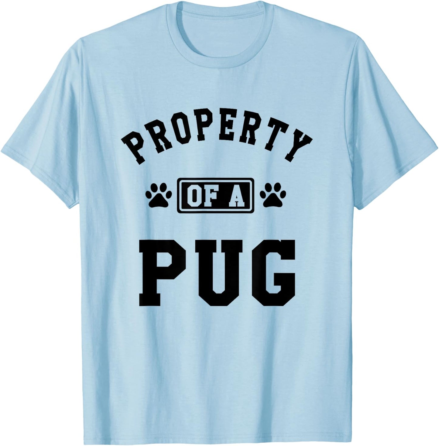 Property Of A Pug - Pug Shirt Gift Pug Lover T-Shirt - T-Shirt | Light Blue