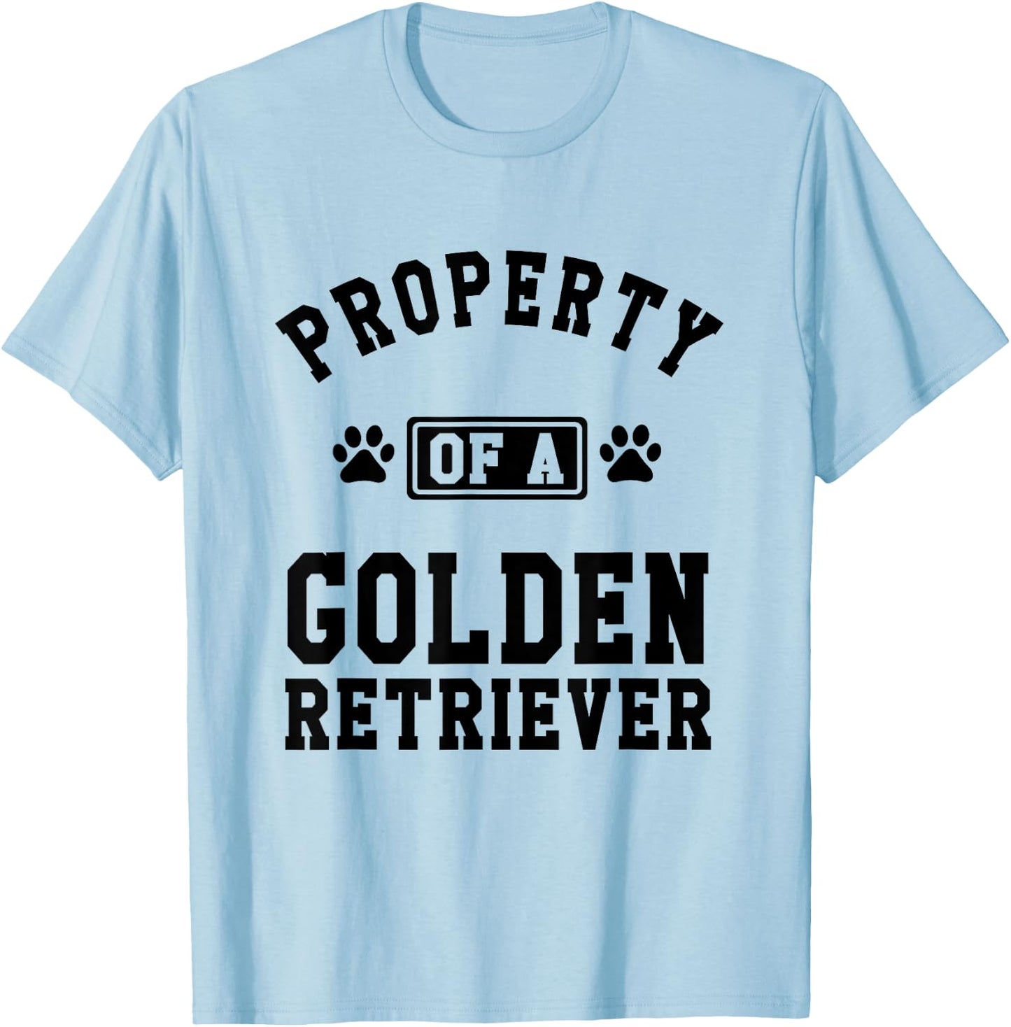 Property Of A Golden Retriever - Golden Lover Shirt Gift T-Shirt - T-Shirt | Light Blue