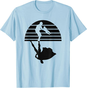 Super Dad Shadow Funny Hero T-Shirt - T-Shirt | Light Blue