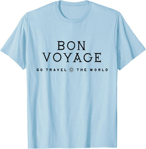 Bon Voyage Shirt Go Travel The World Women T-Shirt - T-Shirt | Light Blue