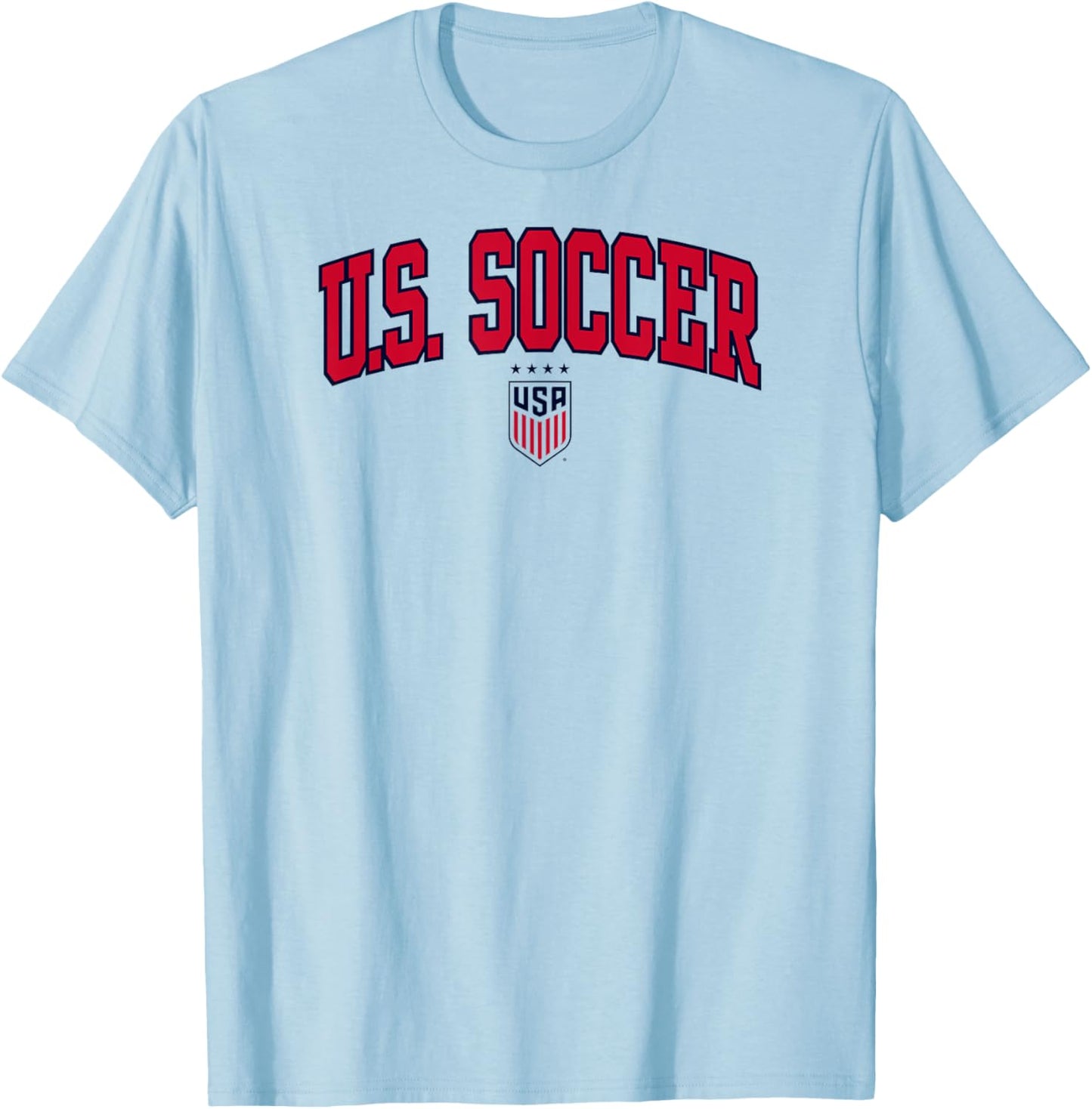 U.S. Soccer Arch Over White USWNT Officially Licensed T-Shirt - T-Shirt | Light Blue
