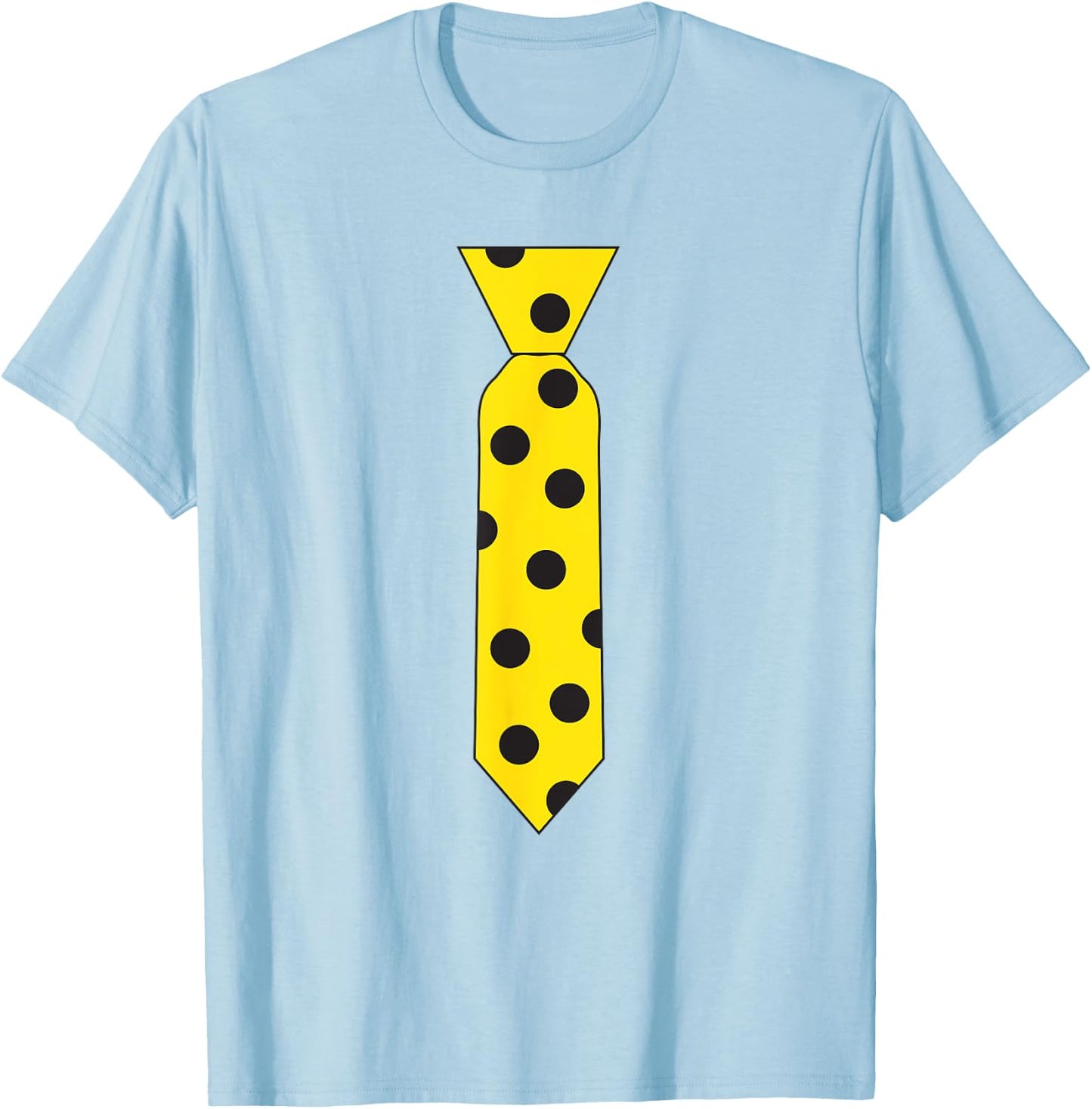 Yellow Black Polka Dot Tie Novelty Costume Necktie T Shirt T-Shirt - T-Shirt | Light Blue