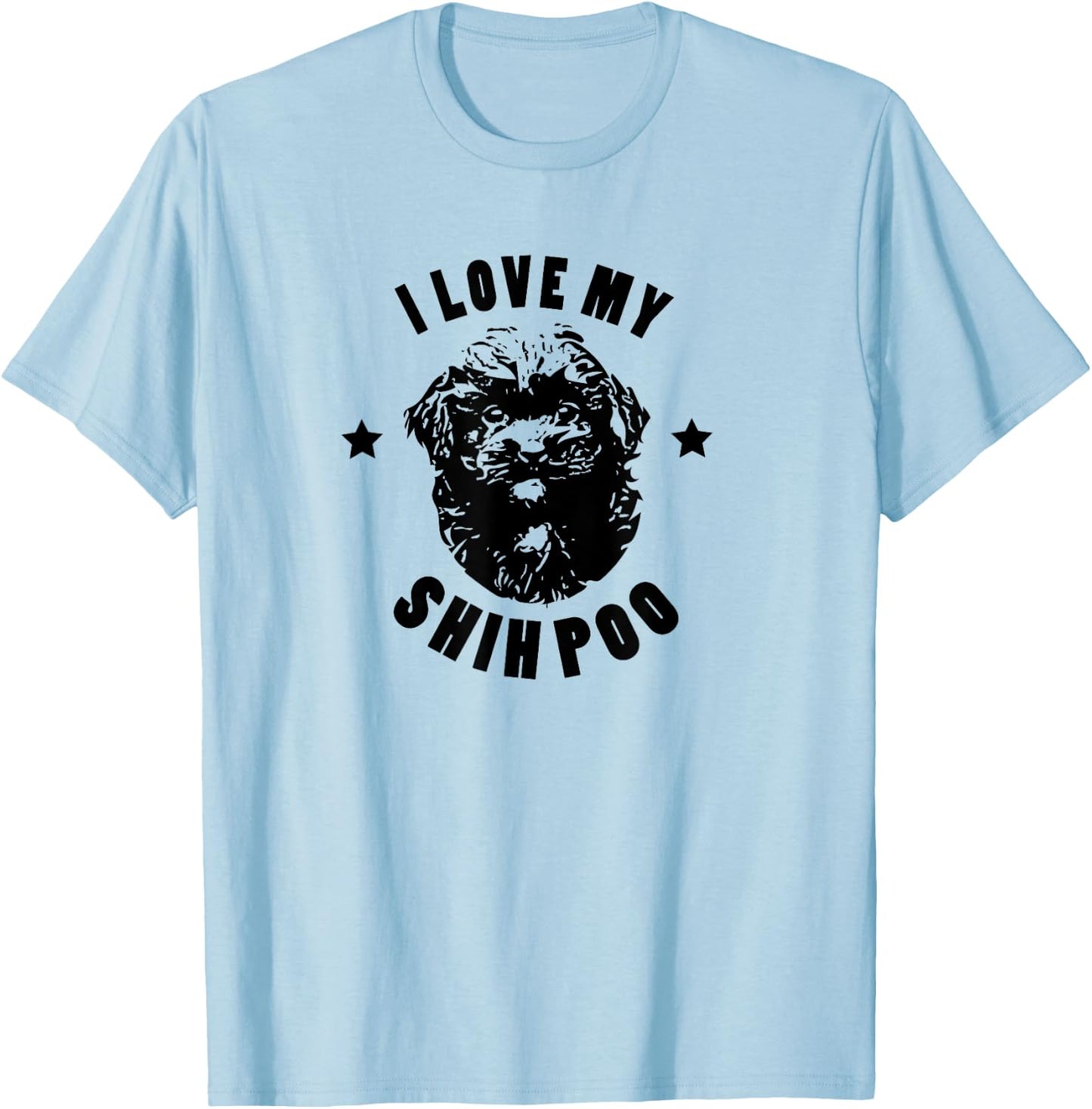 I Love My Shih Poo T-Shirt - T-Shirt | Light Blue