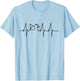 Funny Sewing Quilting Patchwork Heartbeat Men Women T-Shirt - T-Shirt | Light Blue