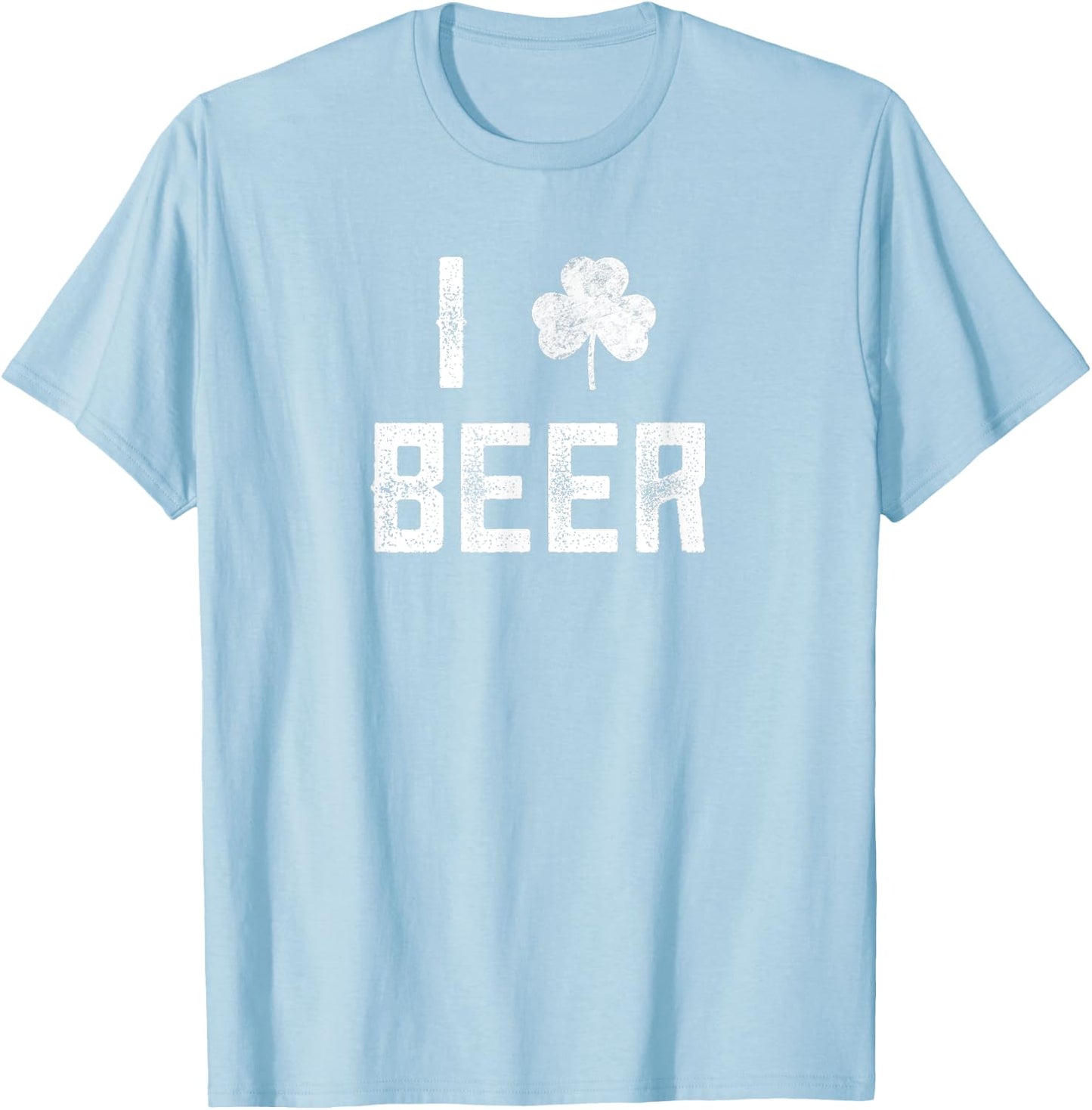 St Pattys Day Beer Shirts St Patricks Day I Shamrock Beer T-Shirt - T-Shirt | Light Blue