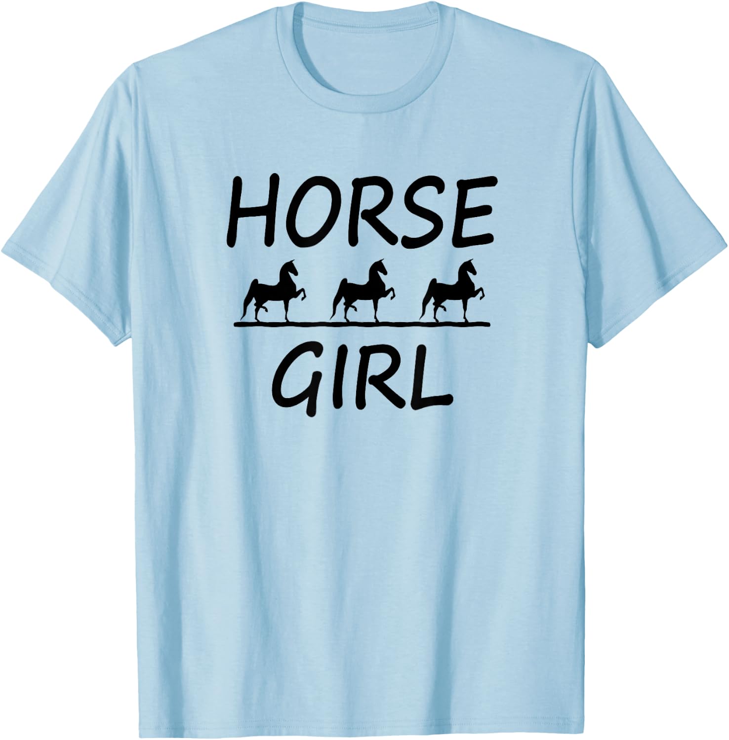 American Saddlebred Horse Training Gaited Horses Girls Shirt T-Shirt - T-Shirt | Light Blue