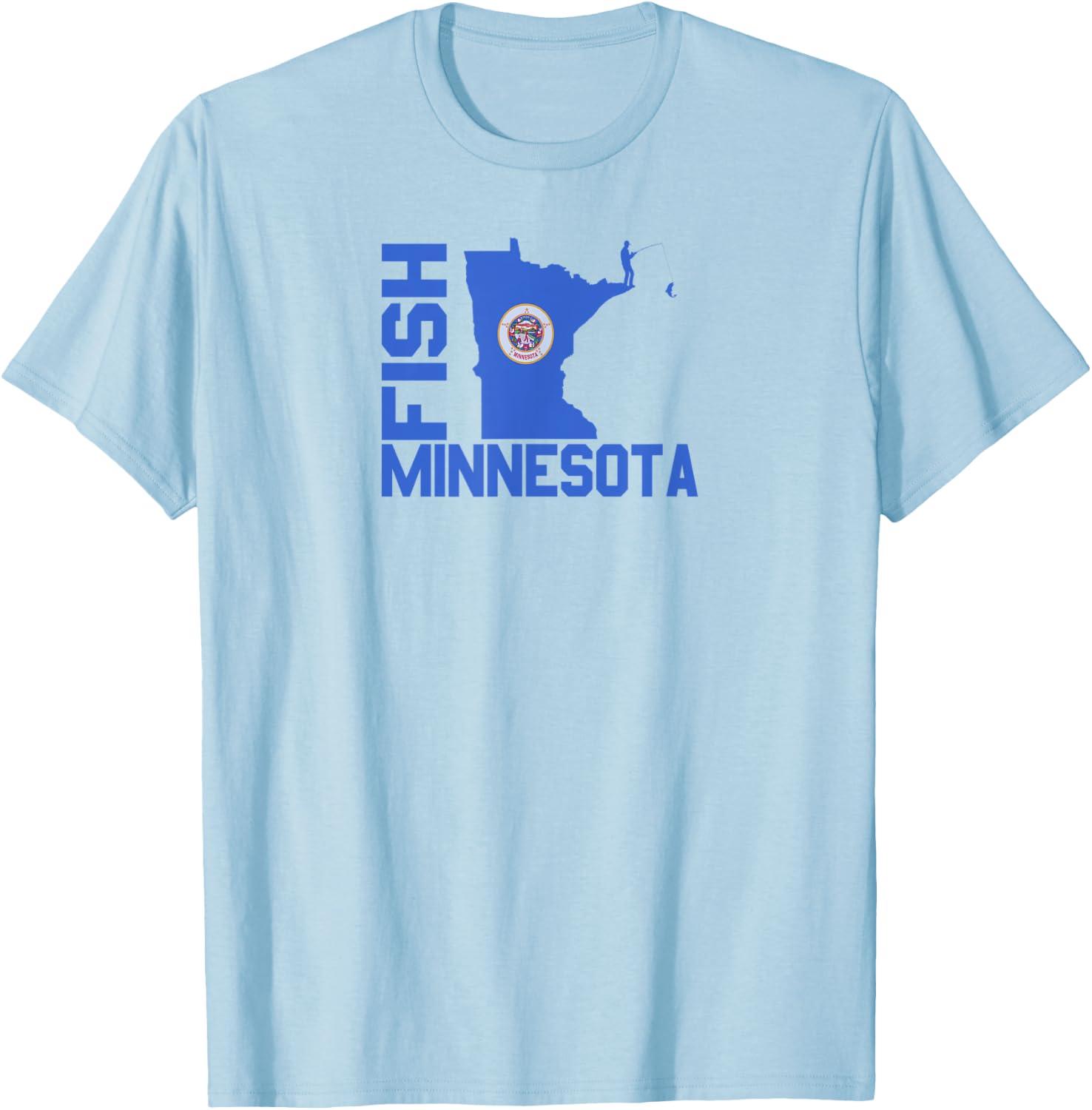 Fish Minnesota T-Shirt - T-Shirt | Light Blue