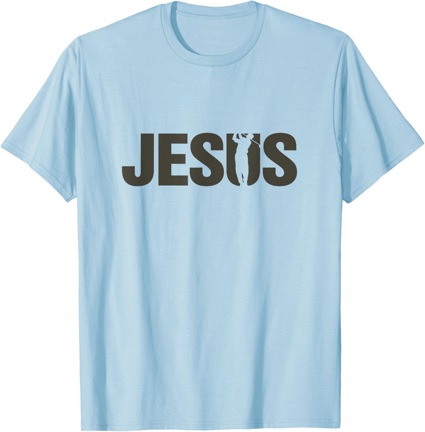 Jesus Christian Golf, Cool Spiritual Golfer Design T-Shirt - T-Shirt | Light Blue