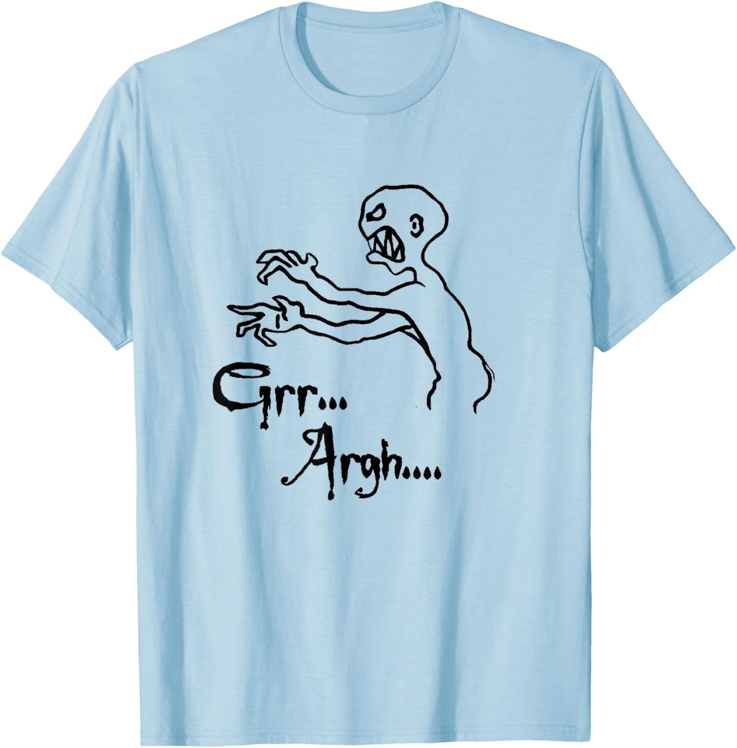 Zombie Grr Argh T-Shirt - T-Shirt | Light Blue