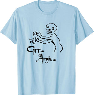 Zombie Grr Argh T-Shirt - T-Shirt | Light Blue