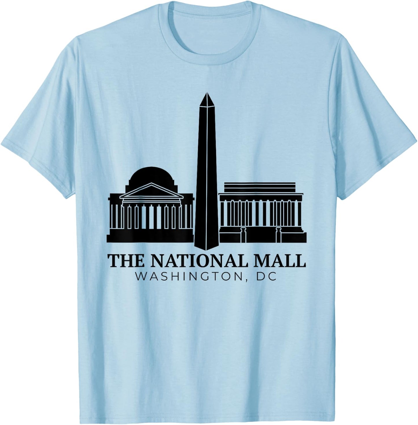 National Mall Shirt Washington DC Vacation Souvenir T-Shirt - T-Shirt | Light Blue