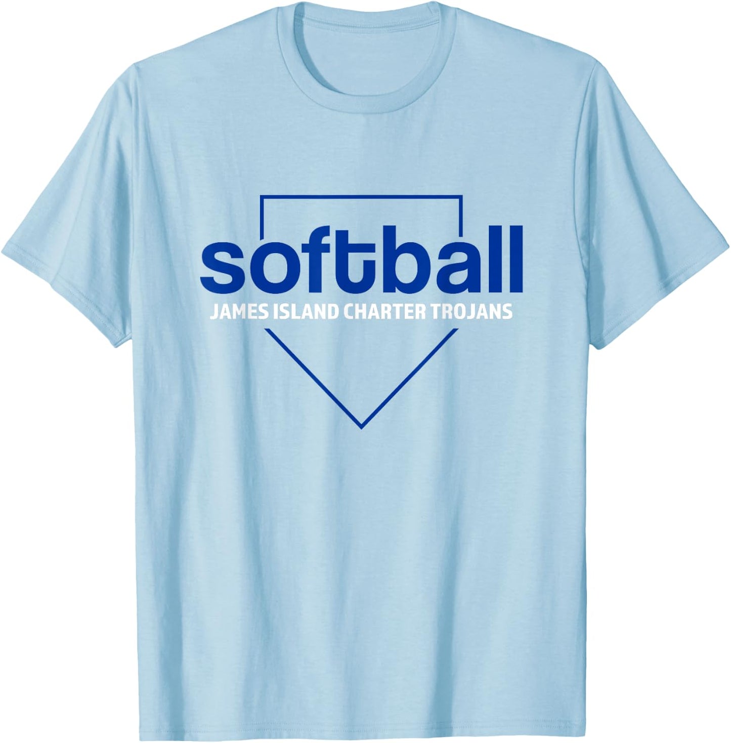 Softball Home Plate T-Shirt - T-Shirt | Light Blue