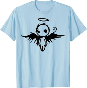 Cute Angel Vintage Couple Matching Halloween Party Costume T-Shirt - T-Shirt | Light Blue