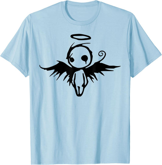 Cute Angel Vintage Couple Matching Halloween Party Costume T-Shirt - T-Shirt | Light Blue