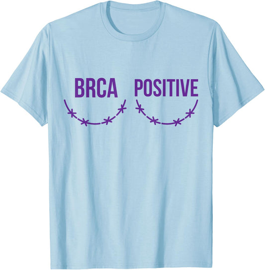 BRCA Positive Survivor Scar Breast Cancer Awareness T-Shirt - T-Shirt | Light Blue