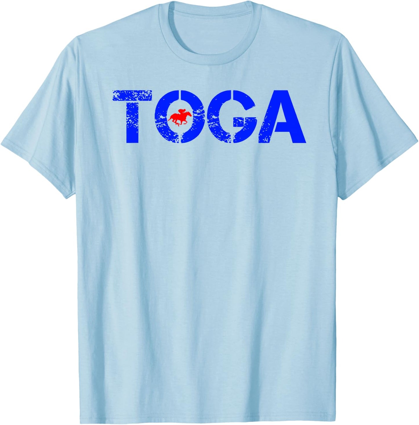 Toga Saratoga Springs Upstate New York Horse Racing T-Shirt - T-Shirt | Light Blue