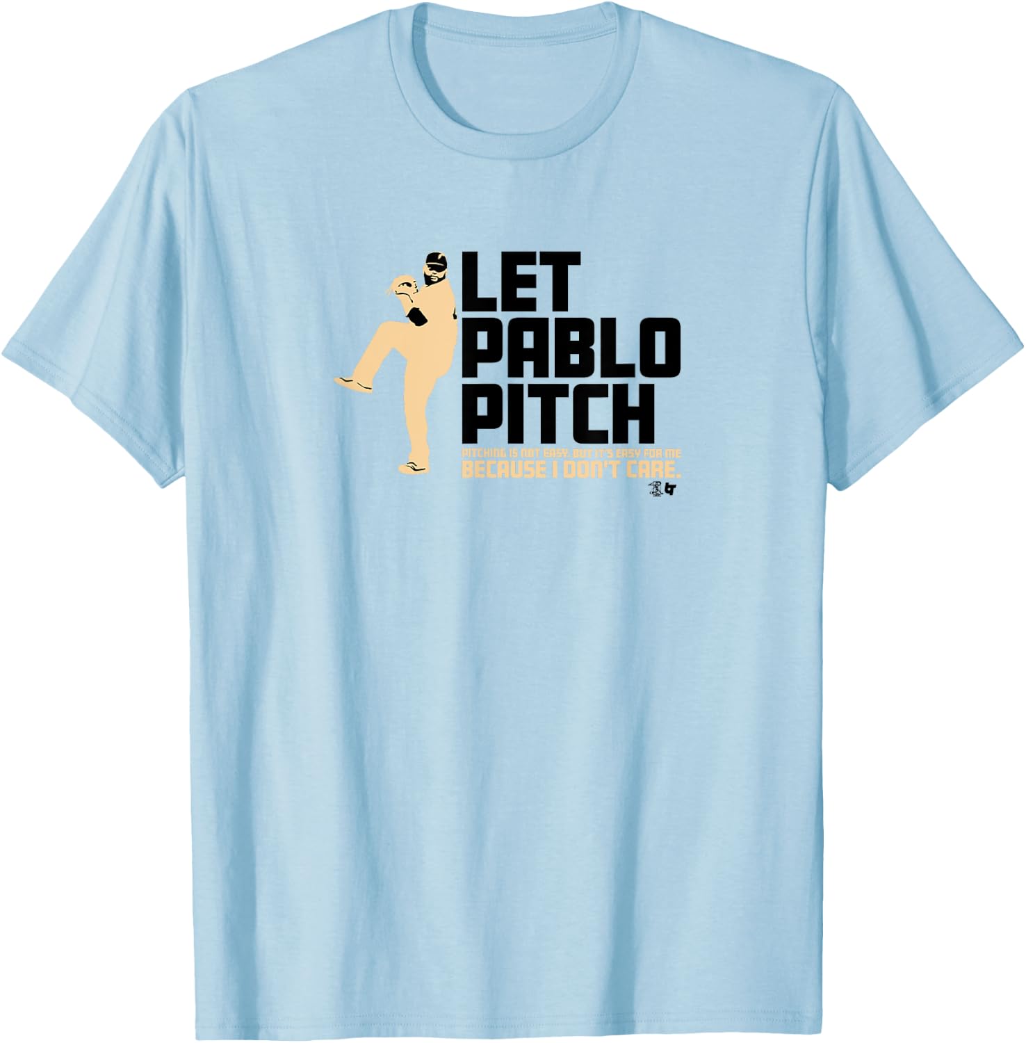 Officially licensed Pablo Sandoval - Let Pablo Pitch T-Shirt - T-Shirt | Light Blue
