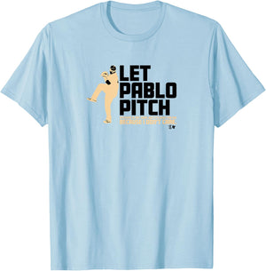 Officially licensed Pablo Sandoval - Let Pablo Pitch T-Shirt - T-Shirt | Light Blue