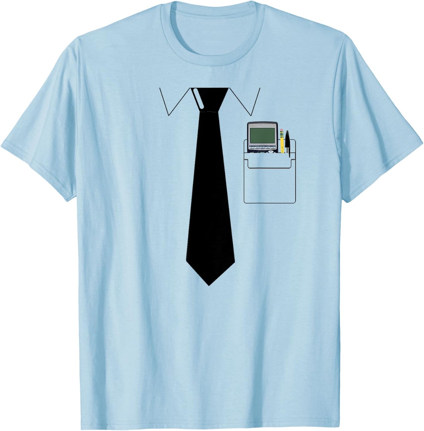 Pocket Protector | Engineer, Geek, Nerd Costume T-Shirt - T-Shirt | Light Blue