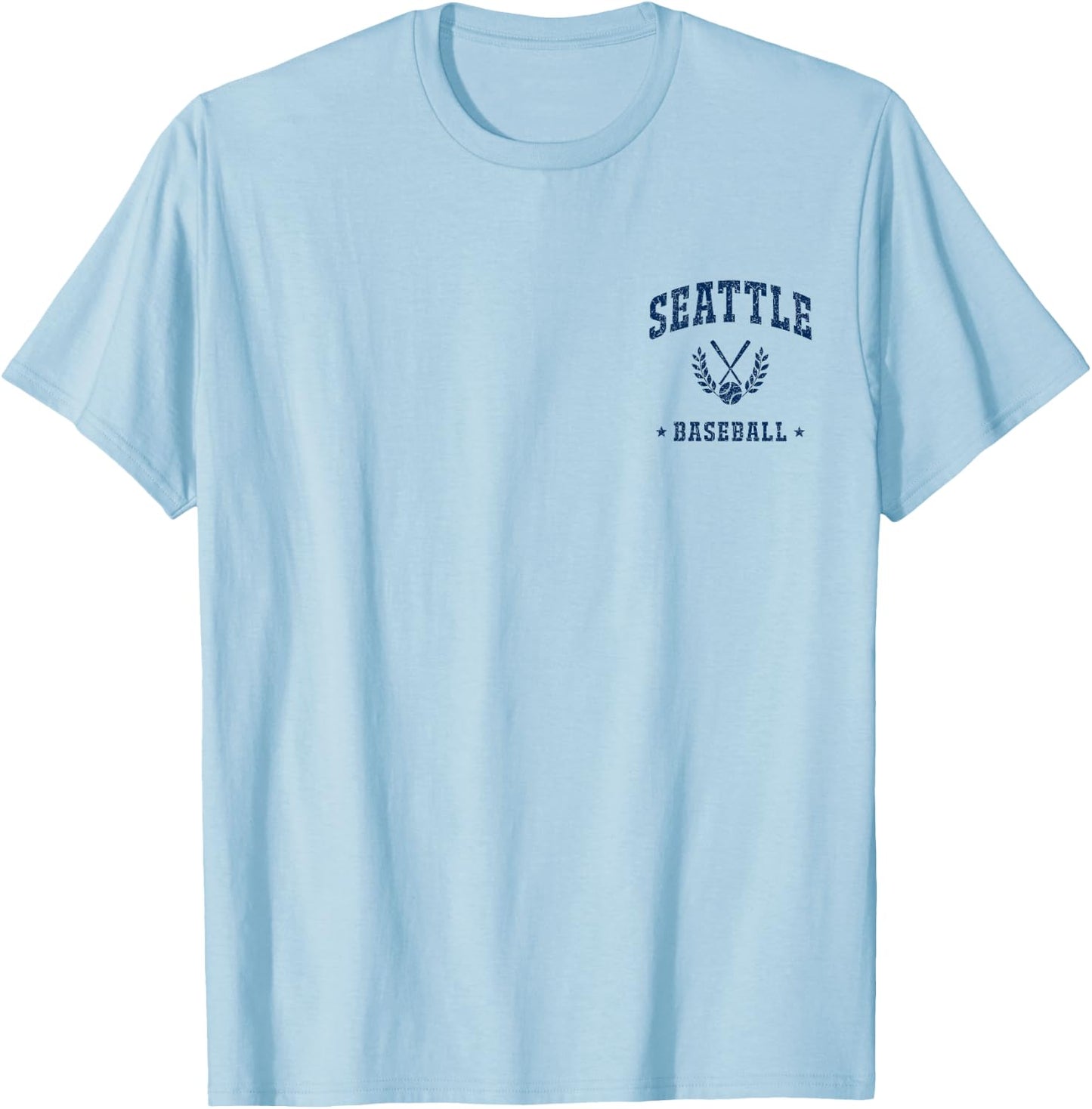 Seattle Baseball Vintage Gameday Retro Baseball Lover T-Shirt - T-Shirt | Light Blue