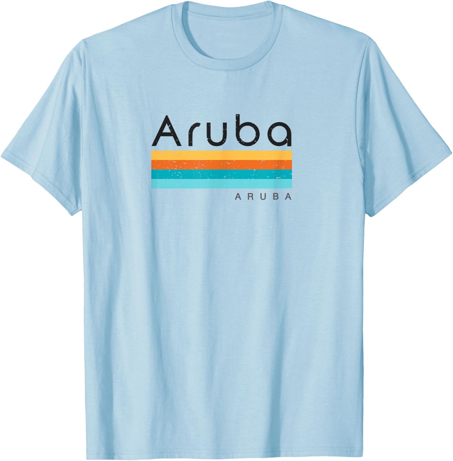 Vintage Aruba Retro Design T-Shirt - T-Shirt | Light Blue
