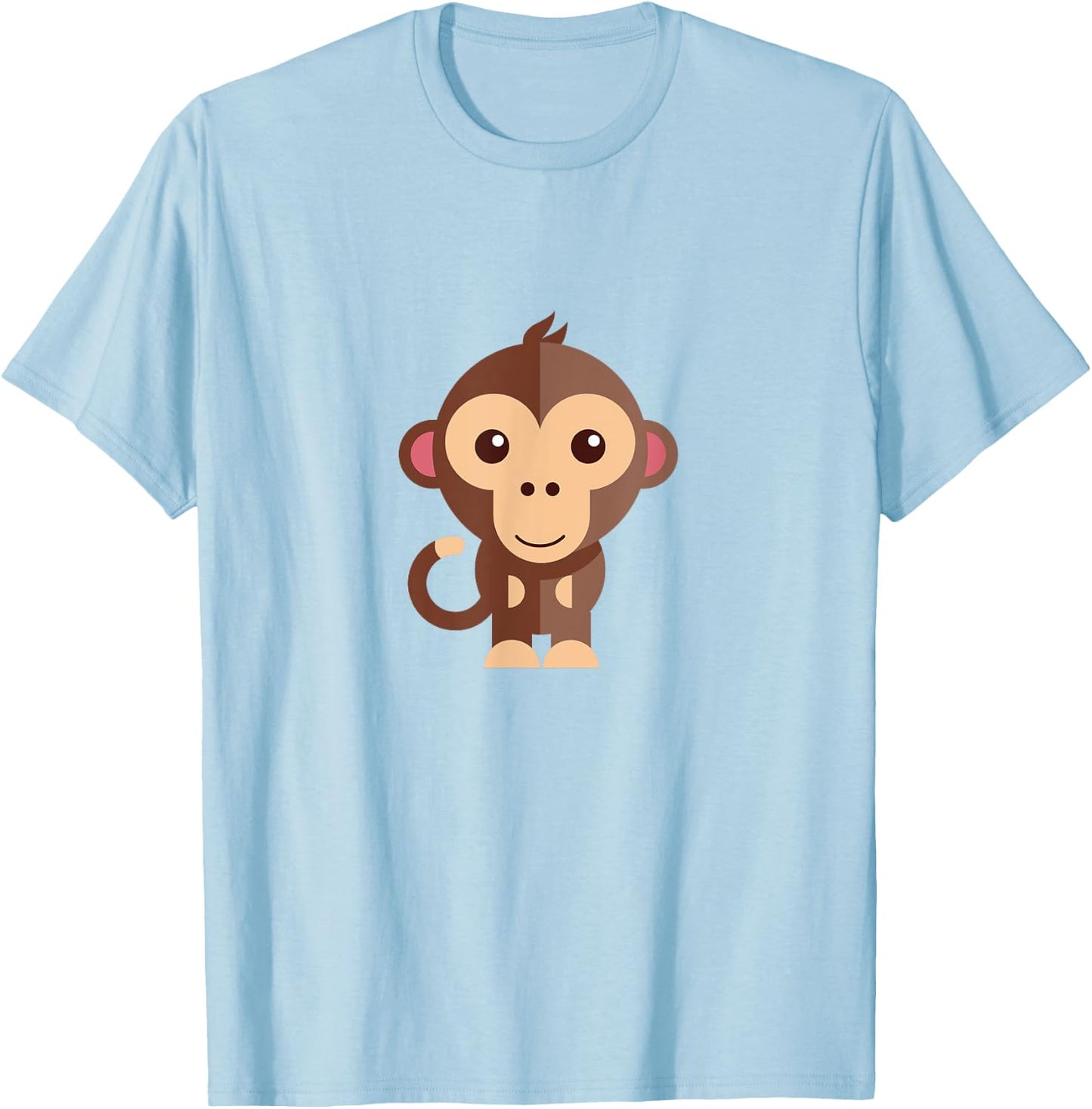 Cute Monkey for Kids T-Shirt - T-Shirt | Light Blue