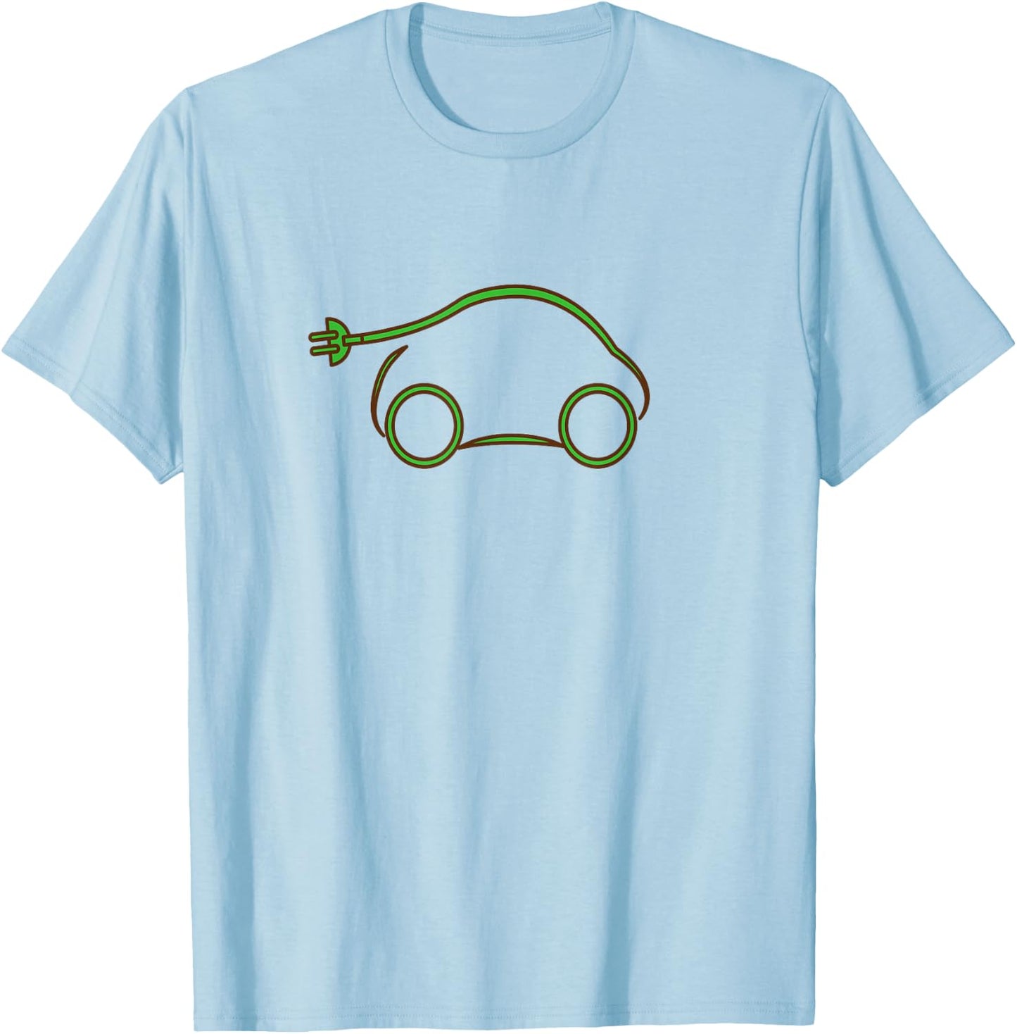 Smart Car Electric Car Vehicle T-Shirt - T-Shirt | Light Blue
