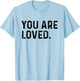 You Are Loved | Deluxe Vintage Christian Gift T-Shirt - T-Shirt | Light Blue
