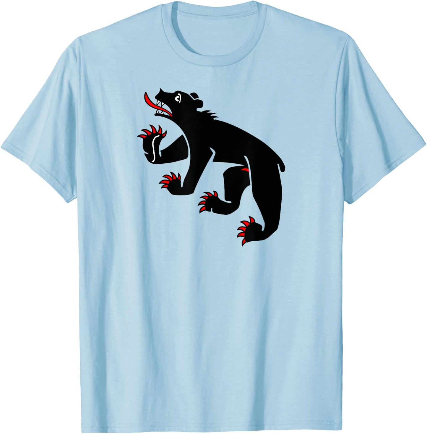 Bern Bear - Swiss City and Canton Crest T-Shirt - T-Shirt | Light Blue