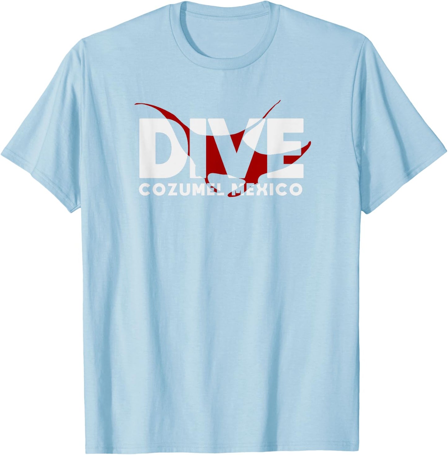 DIVE Cozumel Mexico SCUBA DIVING Diver Manta Ray T-Shirt - T-Shirt | Light Blue