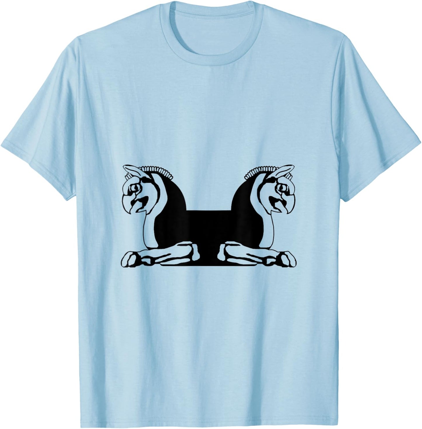 Persepolis Takht-e Jamshid: Homa The Bird of Happiness T-Shirt - T-Shirt | Light Blue