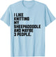 Sheepadoodle Dog Owner Knitting Lover Funny Knitter T-Shirt - T-Shirt | Light Blue