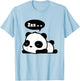 Sleeping Panda | Adorable Cute Panda Cartoon Zzz T-Shirt - T-Shirt | Light Blue