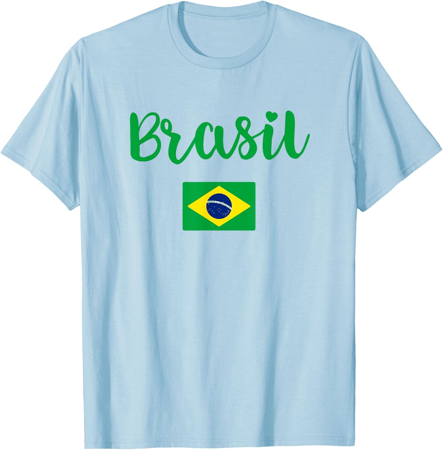 Brazilian Flag of Brazil Souvenir Women Girls Kids Brasil T-Shirt - T-Shirt | Light Blue
