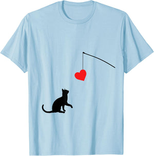 Cat toy Shirt Valentine's Day gifts or T-Shirt - T-Shirt | Light Blue