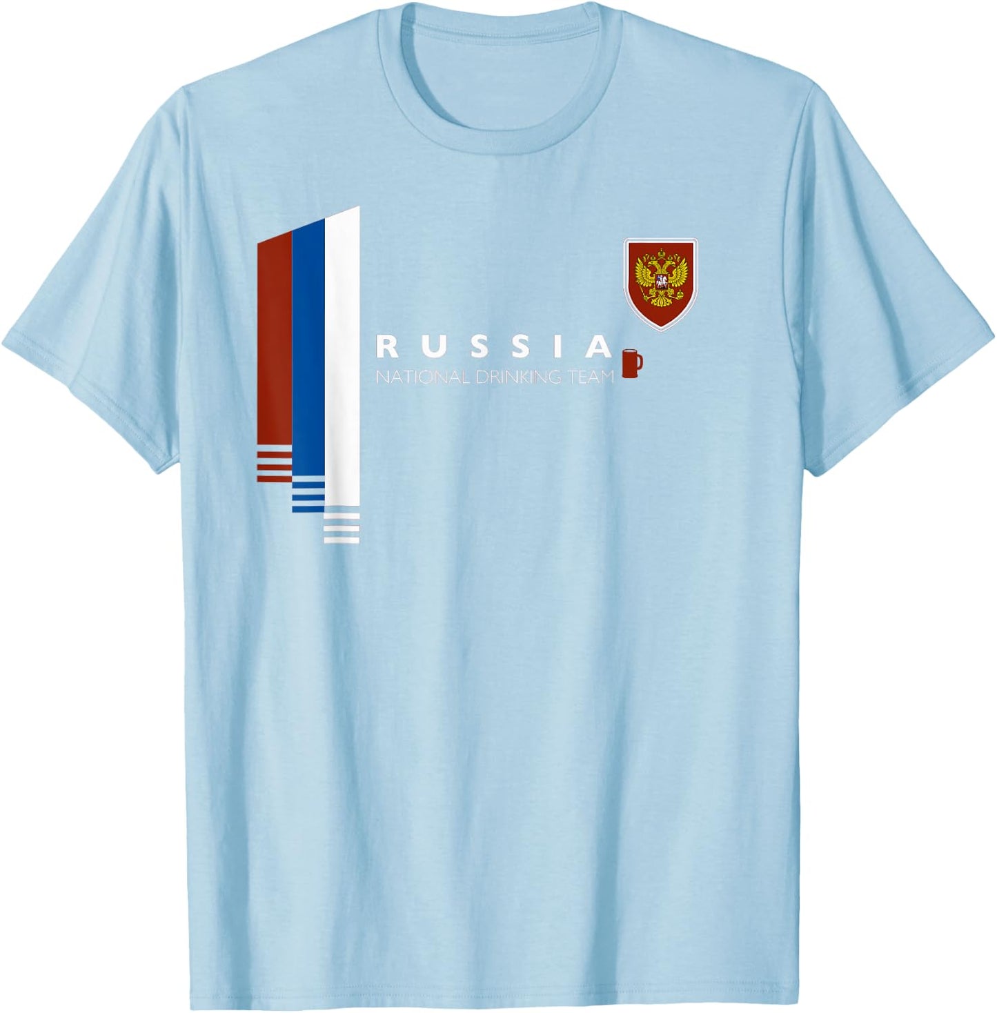 Russia National Drinking Team | Russian Vodka Pride T-Shirt - T-Shirt | Light Blue
