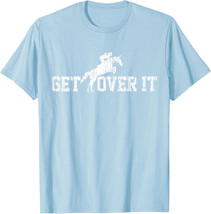Show Jumping Horse Vintage Gift Horse Riding T-Shirt - T-Shirt | Light Blue