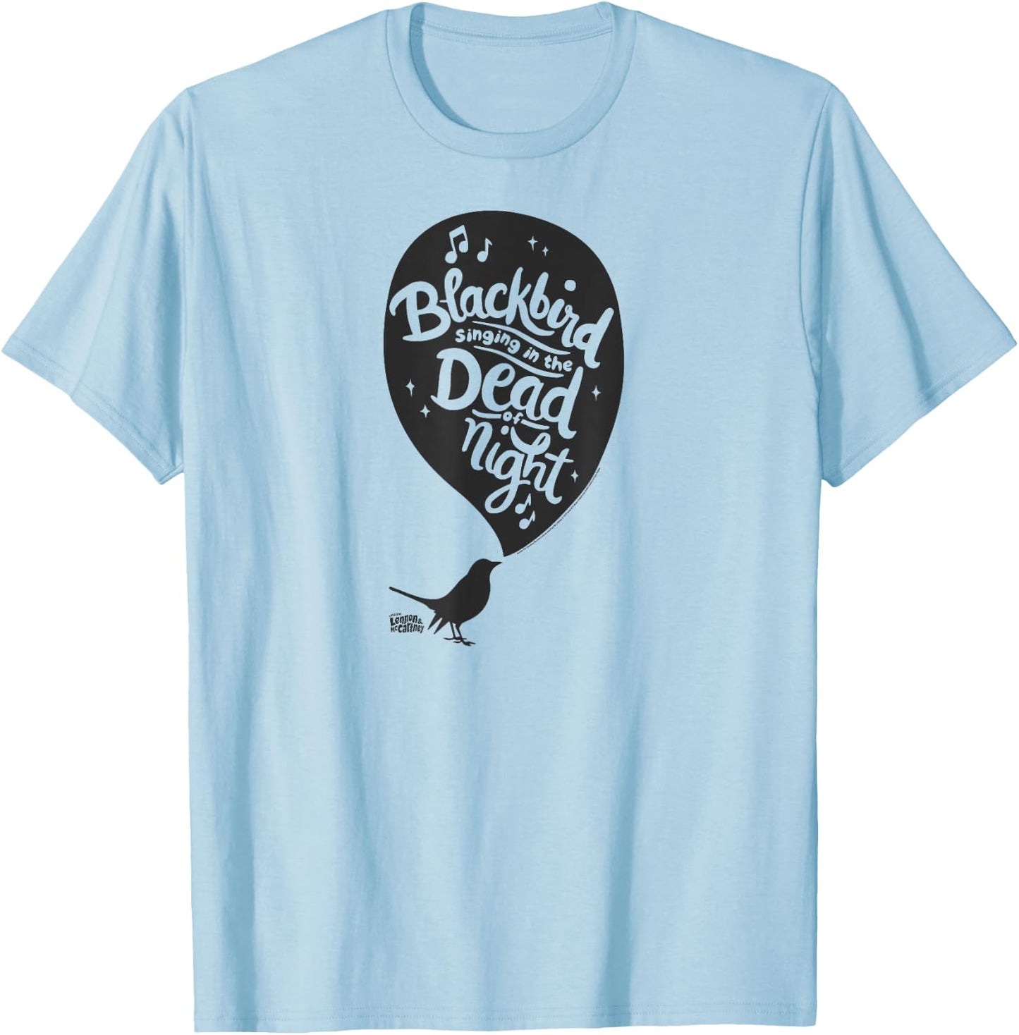 Lyrics by Lennon and McCartney - Blackbird T-Shirt - T-Shirt | Light Blue