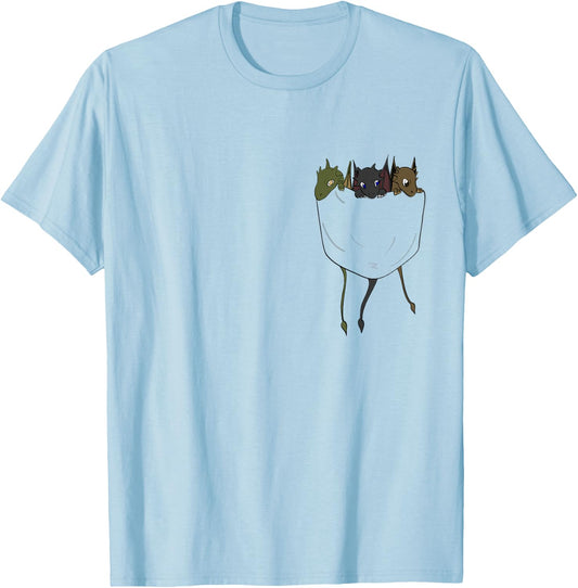 Pocket Dragon fit for a queen T-Shirt - T-Shirt | Light Blue