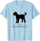 Goldendoodle Black Silhouette T-Shirt - T-Shirt | Light Blue