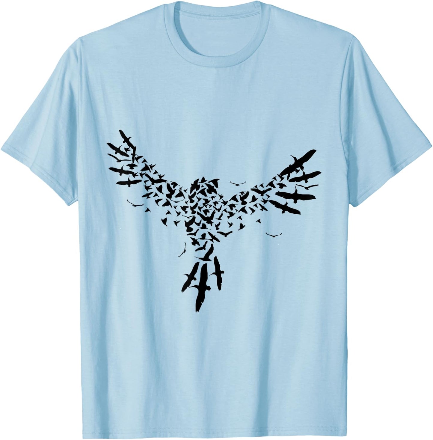 Eagle Flying Blackbirds Formation T-Shirt - T-Shirt | Light Blue