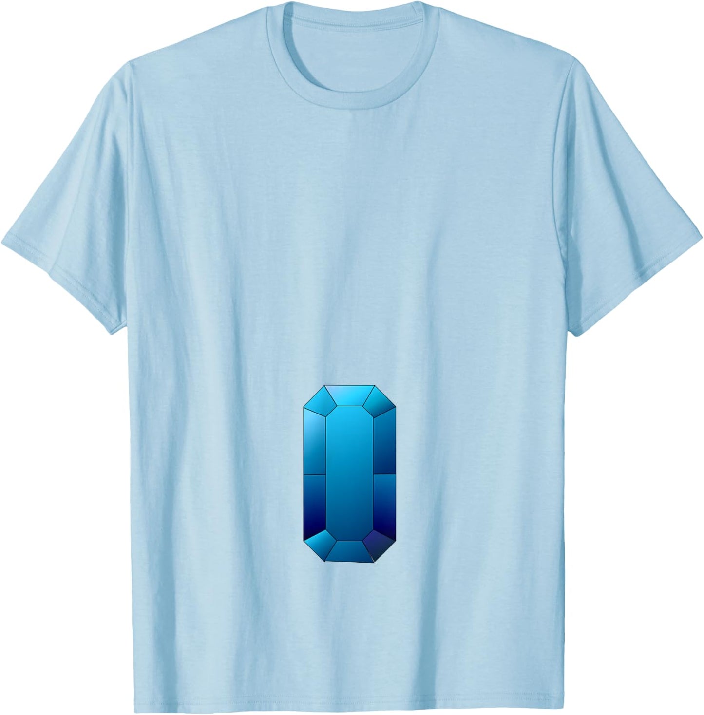 Troll Costume - Gem Belly Button T-Shirt - T-Shirt | Light Blue