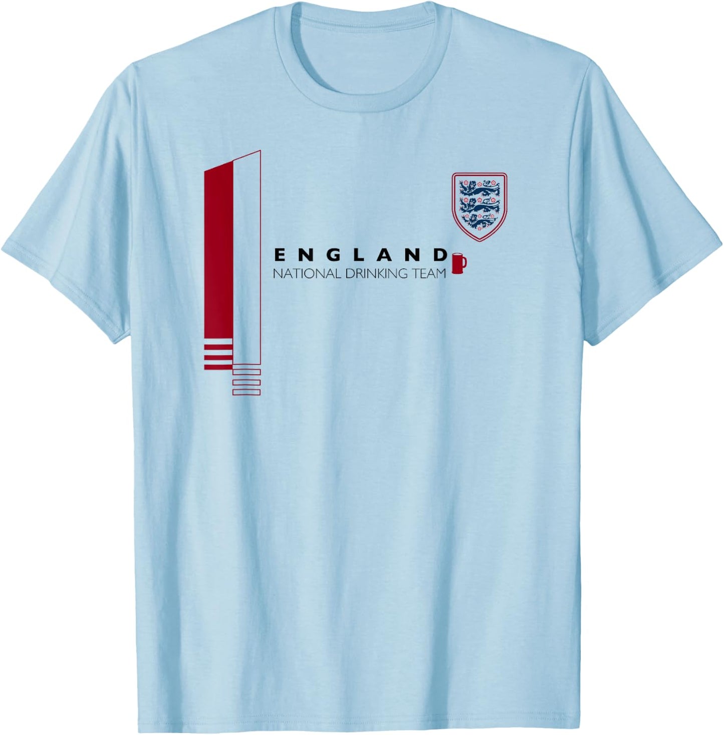 England National Drinking Team | English Beer Pride T-Shirt - T-Shirt | Light Blue