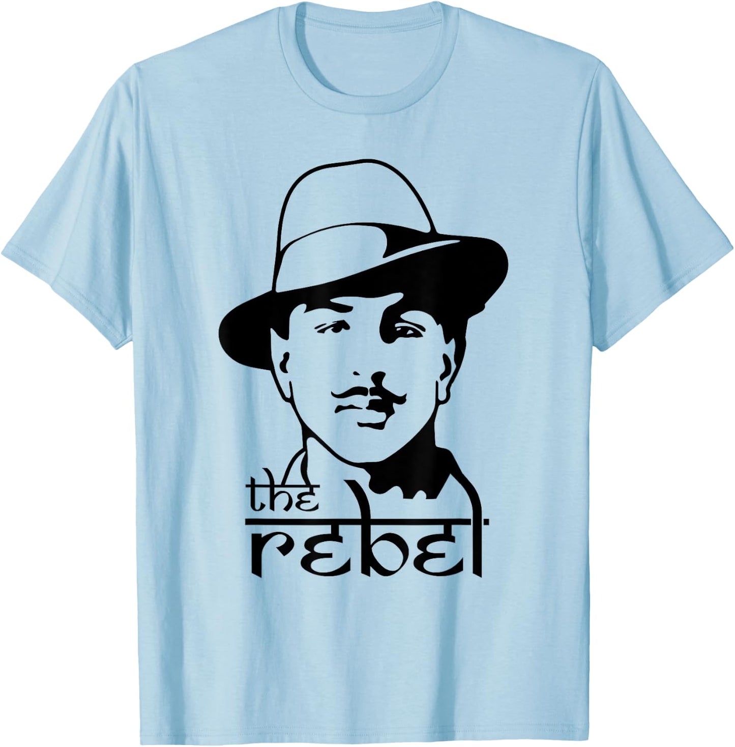 Bhagat Singh The Rebel Indian Freedom Fighter T-Shirt - T-Shirt | Light Blue